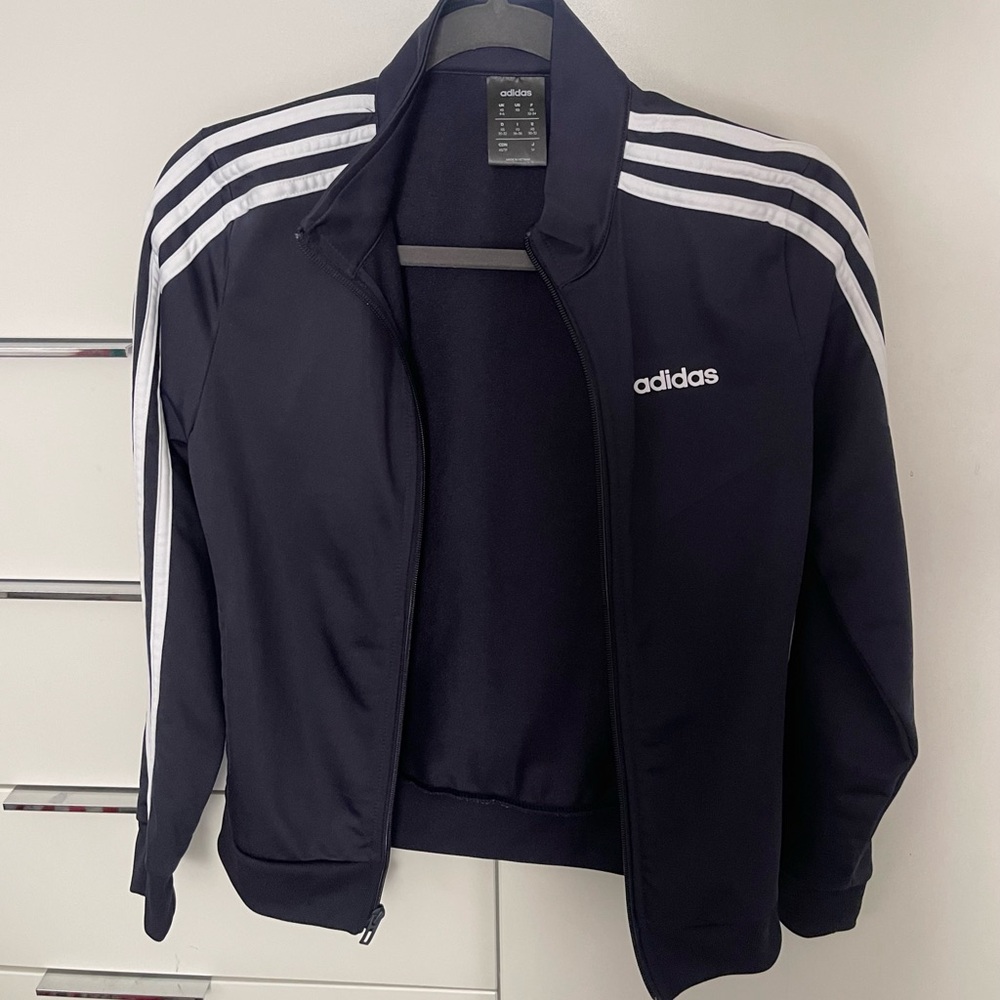Adidas Navy Jacket with White Accents